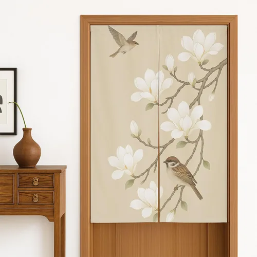 Vista 13 de Cortina japonesa para puerta, cortinas de algodón noren, cortina japonesa, cortina de puerta de lino de algodón, 33.5 x 55 pulgadas, tapiz
