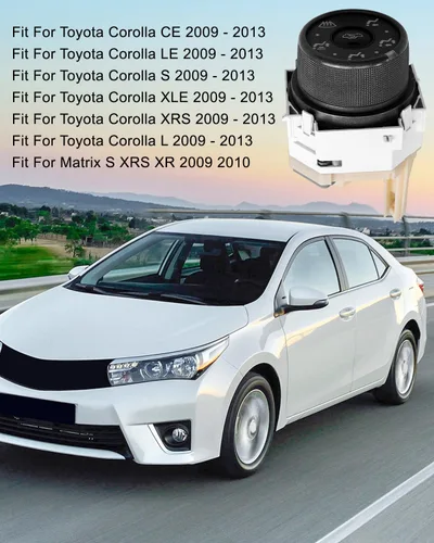 Vista 6 de Interruptor de ventilador de aire acondicionado HVAC Modo de clima Compatible con Toyota Corolla CE LE S XLE XRS L 2009 2010 2011 2012 2013 Matrix S