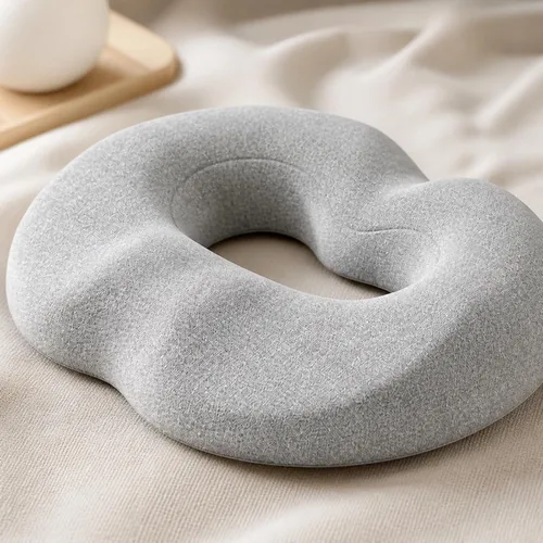 Vista 2 de Chair Seat Cushion with Non-Slip Bottom pressures-Relieving Tailbone Relief Cushion Ergonomic Chair Pad for Home Office, Reading Areas, Light Gray