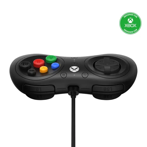 Vista 3 de 8Bitdo M30 Wired Controller for Xbox Series XS, Xbox One, and Windows with 6-Button Layout - Officially Licensed