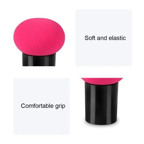 Vista 3 de 2 esponjas de maquillaje, esponjas de maquillaje con asas, estuches de maquillaje para cremas y polvos de base (hongo A)