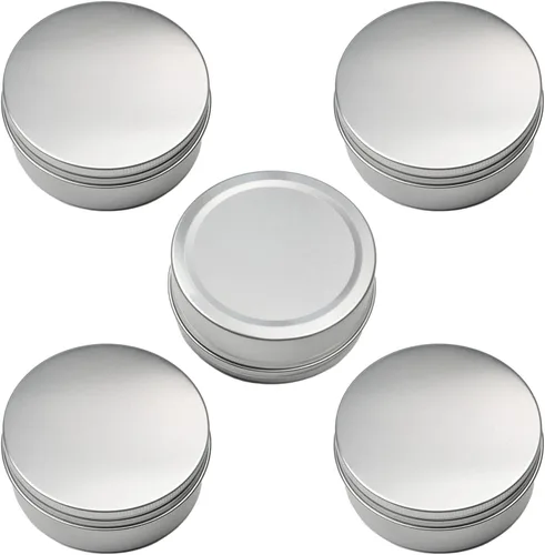 Vista 65 de Othmro Latas redondas de metal de 8.3 onzas, latas de aluminio, contenedores recargables de 8.5 fl oz, botellas de lata con tapa de tornillo