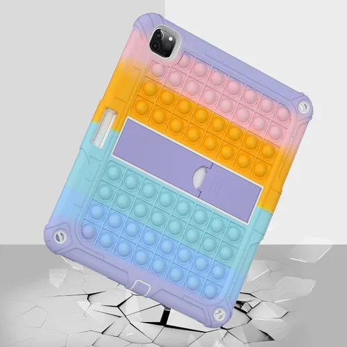 Vista 4 de Funda XZC para iPad Pro 12.9, arcoíris 2 Compatible con 2022/2021/2020/2018, 6ª/5ª/4ª/3ª generación, resistente, a prueba de golpes, 12.9 pulgadas
