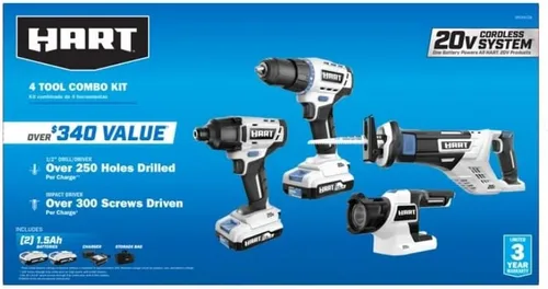 Vista 2 de Kit combinado de 4 herramientas inalámbricas de 20 V