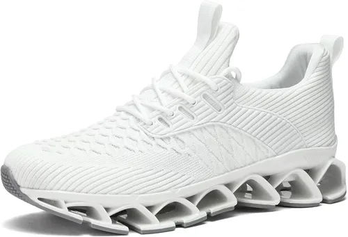 Vista 2 de Zapatos deportivos para hombre sin cordones para caminar y correr, tenis con diseño de hoja, informales, cómodos, antideslizantes, para el trabajo