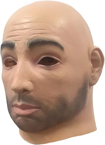 Vista 3 de Máscara realista de látex humano para Halloween, mascarada, novedad, vestido de disfraz