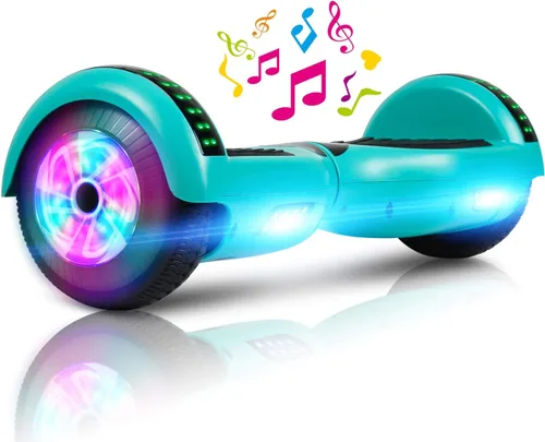 Vista 19 de LIEAGLE Self-Balancing Scooter with Bluetooth Speaker and LED Hub Lights A01-blanco