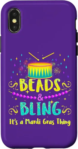 Vista 4 de Funda para iPhone 15 Beads and Bling It's Mardi Gras Thing Phone Case Mardi Gras
