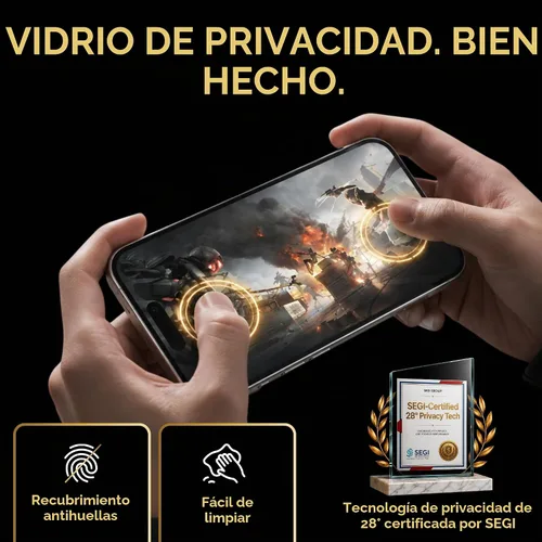 Vista 4 de TEMPRTEK+ 2 Pack para iPhone 14 Pro Protector de Pantalla de Privacidad, Vidrio Templado Antiespía, Resistencia a Rayaduras y Huellas Digitales