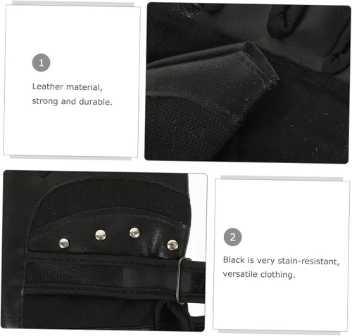 Vista 9 de Yardwe 3 pares de guantes de entrenamiento de medio dedo para fitness, transpirables, absorción de impactos, diseño para entrenamiento, ciclismo