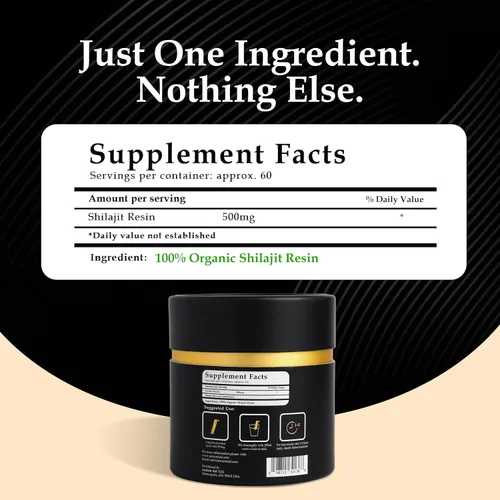 Vista 5 de El Shilajit más potente: resina Shilajit orgánica 100% pura del Himalaya 90% + ácido fúlvico 87+ minerales traza Máxima resistencia para hombres