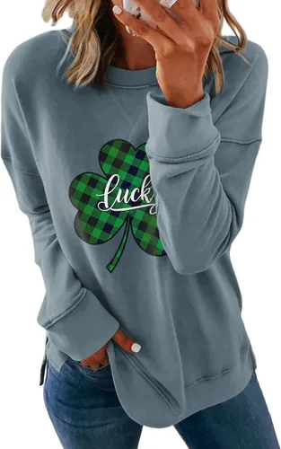 Vista 21 de Dokotoo Women's Casual Crew Neck Sweatshirt Loose Long Sleeve Pullover Tops Jade (Moonlight Jade)