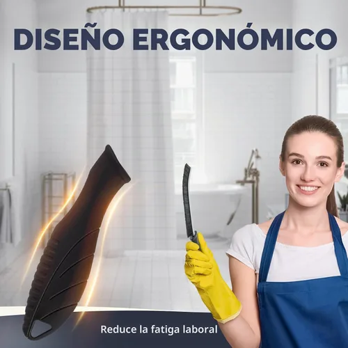 Vista 2 de FOOGWEE Cepillo de limpieza de hendiduras de cerdas duras, herramientas de limpieza del hogar, suministros multiusos para cocina, baño, inodoro Negro