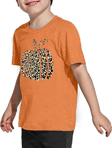 Vista 4 de Toddler Boys Girls Halloween Shirts Pumpkin T Shirt Kids Short Sleeve Cute Graphic Tee Tops