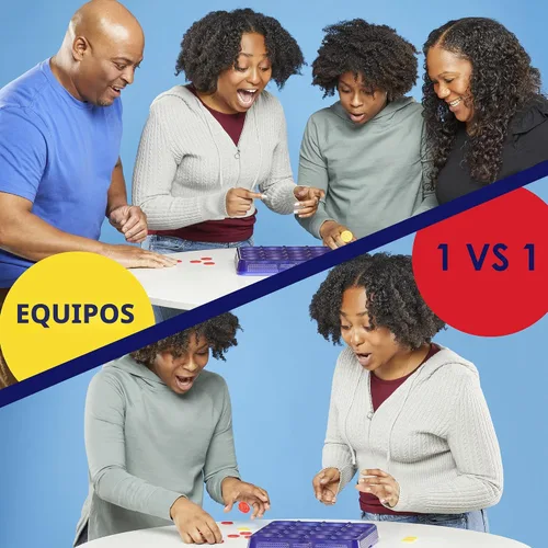 Vista 6 de Connect 4 Frenzy Game Discos de rebote 4 The Win Juegos de fiesta familiar para niños, adolescentes y adultos A partir de 8 años 2 a 6
