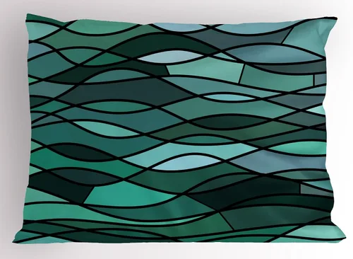 Vista 27 de Ambesonne Funda de almohada con frase en escala de grises, composición de flechas y puntos, inscripción inspiradora Be Brave, funda de almohada Gris