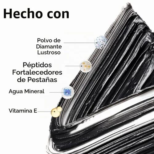 Vista 5 de Physicians Formula Mineral Wear Diamond Mascara Black Diamond 2.12 FL Oz, dermatológicamente probada, aprobada por oftahlamólogos, ojos sensibles