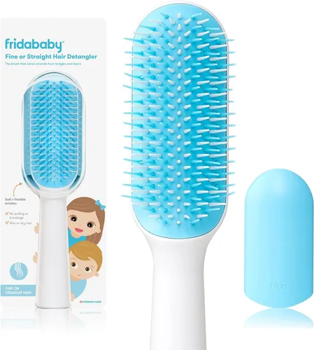 Vista 7 de Frida Baby Cepillo para desenredar el cabello fino o liso para niños Cepillo desenredante suave diseñado para cabello fino o liso, diseño sin