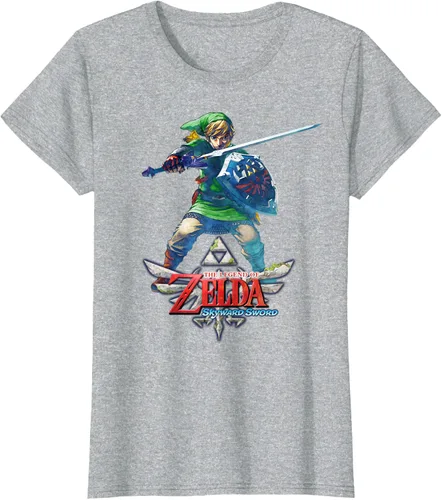 Vista 20 de Camiseta Nintendo Zelda Skyward Sword Link Ready for Battle Negro