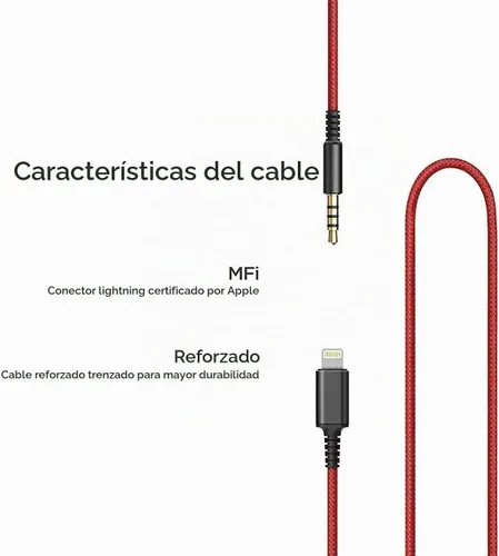 Vista 5 de Thore Auriculares sobre la oreja para iPhone con conector Lightning (certificado Apple MFi) – Auriculares de estudio con monitor DJ de estudio