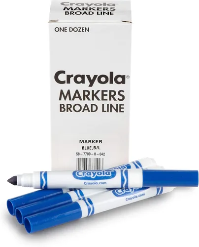 Vista 8 de Crayola Marcadores de Línea Ancha - Negro (12 unidades), Marcadores para Niños, Suministros Escolares al Por Mayor para Maestros, No Tóxicos
