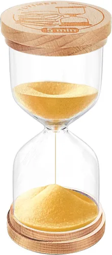 Vista 24 de Temporizador de Arena de 1 Minuto, Reloj de Arena de Madera, Reloj de Arena Azul Pequeño, Reloj de Arena de 1 Minuto para Aula, Juego, Decorativo