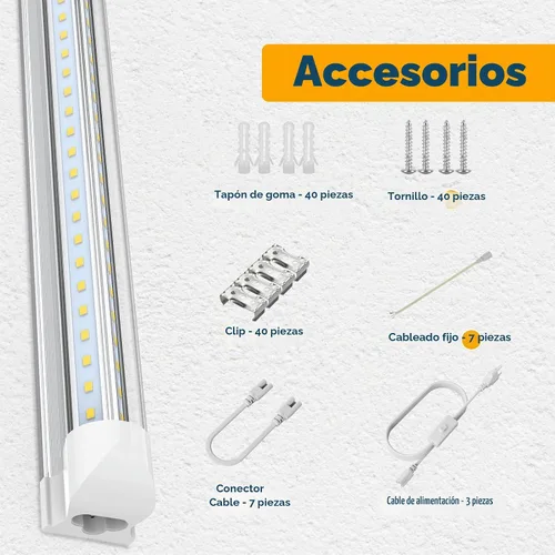 Vista 4 de JESLED Luz LED de tienda de 8 pies 100 W 15000LM ETL 10
