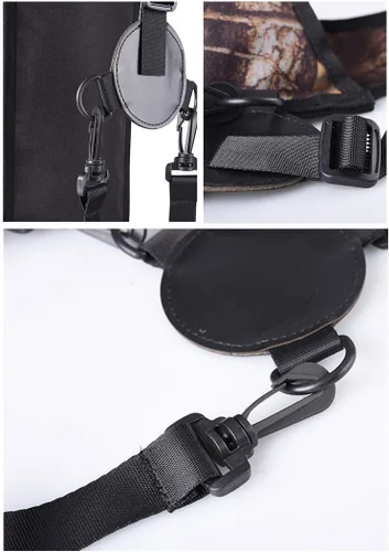Vista 5 de Al aire libre Flecha Pot Back Archery Bolso de hombro ajustable de gran capacidad 3 puntos arnés impermeable Carcaj cadera para caza tiro