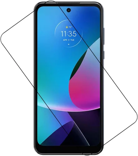 Vista 7 de [Paquete de 2] Protector de pantalla de vidrio templado Frontier Protector protector para Motorola Moto G Play 2023