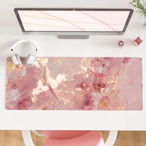 Vista 46 de Qiyi Alfombrilla de escritorio, grande, de mouse, vía láctea, decoración, piel sintética impermeable, protector para oficina, hogar, trabajo