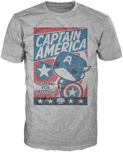 Vista 2 de Funko POP. Camisetas de hombre MarvelPac América Lucha por la Justicia
