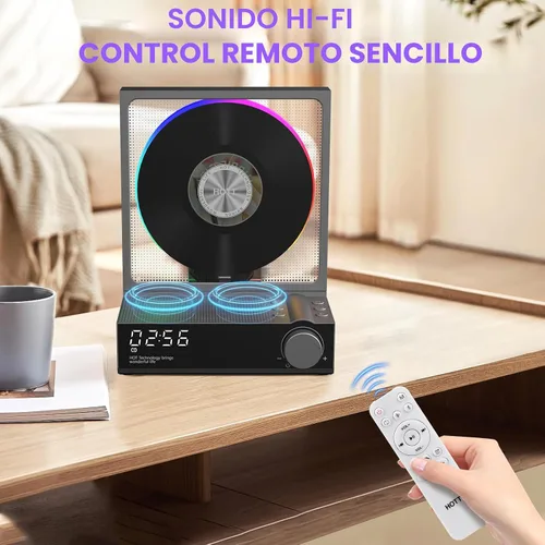 Vista 8 de HOTT - Reproductor de CD portátil, reproductores de CD retro Bluetooth 5.3 para el hogar, reproductor de música con altavoz de alta fidelidad, 4000