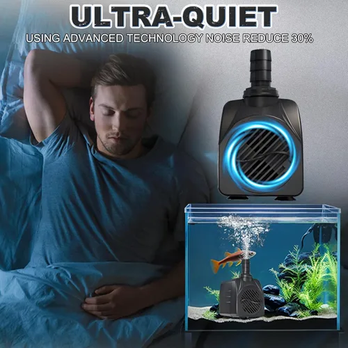 Vista 6 de SongLong Bomba de agua ultra silenciosa de 25 W 400 GPH de 10 pies con tubo, protección contra sobrecalentamiento, perfecta para fuentes pequeñas