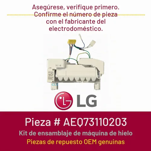 Vista 2 de LG AEQ73110203 Kit de montaje para máquina de hielo para refrigerador