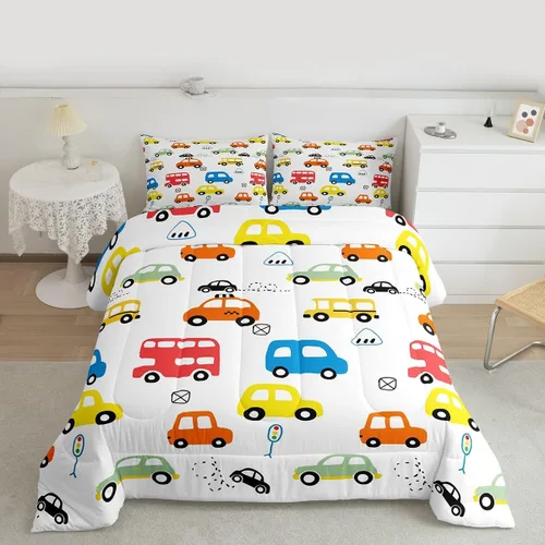 Vista 8 de Feelyou Juego de edredón de panda de dibujos animados para niños, edredón de animales lindos para niños y niñas, juego de ropa de cama kawaii panda