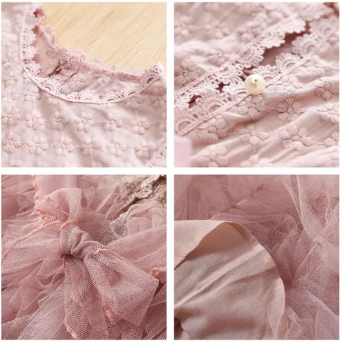 Vista 5 de Miipat Vestido tutú para niñas pequeñas, con volantes, de tul sin mangas, vestido de fiesta de princesa