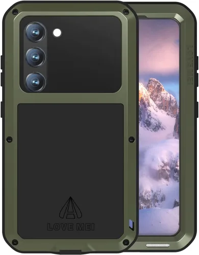 Vista 9 de LOVE MEI Funda para Samsung Galaxy S23 5G con protector de pantalla de vidrio templado, a prueba de golpes, a prueba de arañazos, híbrida de metal
