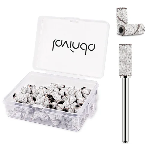 Vista 14 de Lavinda Brocas para taladro de uñas de 3/32 pulgadas de fácil remoción para bandas de lijado, mandril pequeño profesional de acero inoxidable de 3.1