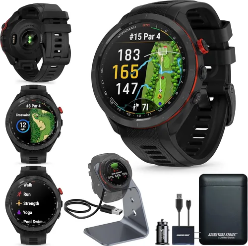 Vista 12 de Garmin Approach S70 Reloj Inteligente de Golf Mapas CourseView a Todo Color con Pantalla AMOLED Ejecución Avanzada de Tiros y Alineación de Putt