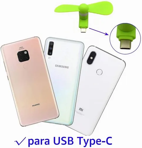 Vista 5 de ULBTER Mini ventilador USB tipo C para Apple iPhone 17/17 Pro/17 Pro Max/17 Air/16/16 Pro max/16 Plus/15/15Pro Max/15 Plus 【No para iPhone 14 13 12