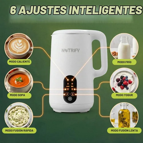 Vista 8 de Nutrify - Licuadora de 34 onzas para cocina, profesional, interior de acero