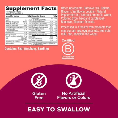 Vista 3 de OLLY Ultra - Cápsulas blandas y probióticos + gomita prebiótica, apoyo digestivo y salud intestinal, 500 millones de UFC, fibra, suplemento