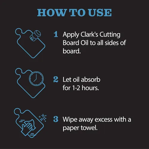 Vista 8 de CLARK'S Kit de acabado de aceite y cera para tabla de cortar de coco, fabricado con aceite de coco refinado, incluye aceite (12 onzas), cera
