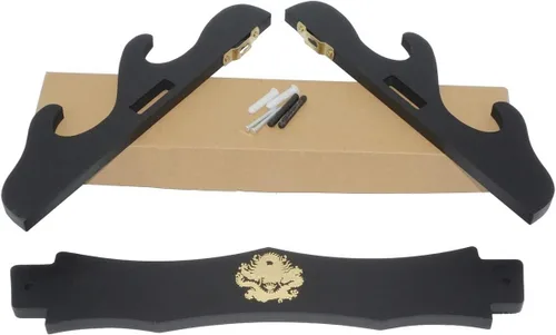 Vista 7 de Soporte de pared para espada de dragón, soporte de espada samurái, soporte de exhibición Katana Wakizashi, colgador de espada decorativa