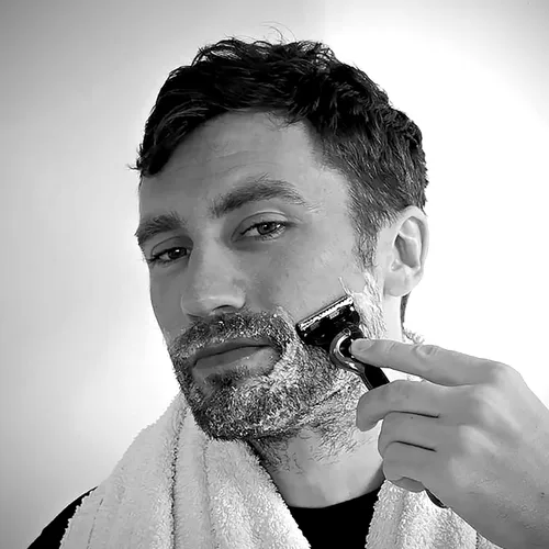 Vista 7 de Mo' Handsome Gel de afeitado prémium para hombres – Fórmula de deslizamiento suave para un afeitado cercano – Uso con cuchillas de afeitar