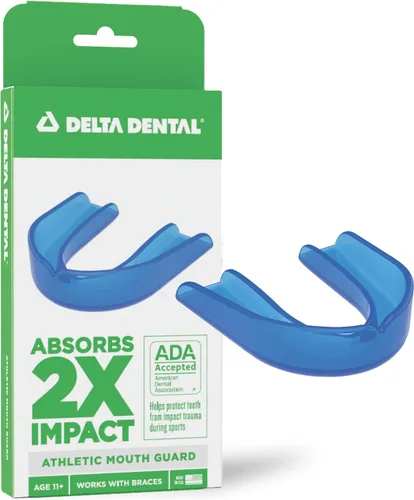 Vista 8 de Protector bucal deportivo Delta Dental - Aceptado por la ADA - 2 veces la absorción de impacto - Funciona con brackets - Aqua 2X impact absorption