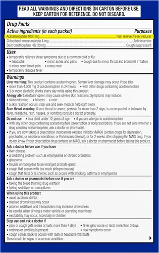 Vista 7 de Theraflu Max Strength - Medicina nocturna contra la gripe para aliviar los síntomas de la gripe con acetaminofeno, dextrometorfano HBr, y maleato
