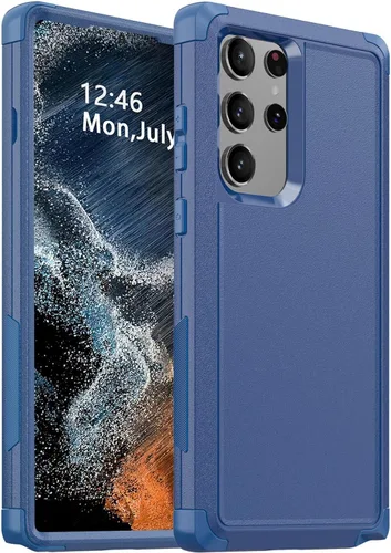 Vista 14 de Funda para Samsung Galaxy S25 Plus y S24 Plus - A prueba de golpes y caídas [con pantalla de vidrio templado y protectores de cámara] Protección Rojo