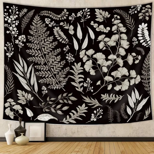 Vista 8 de SVBright Tapiz gótico de calavera de 59 pulgadas de ancho x 51 pulgadas de alto, estilo gótico, vintage, mago, negro, único, misterioso, fresco