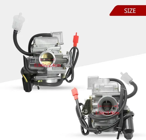 Vista 3 de Carburador PD24J para GY6 de 4 tiempos 125cc 150cc ATV Go Karts Scooter Ciclomotores QMJ/QMI157 QMJ/QMI152 - Colector de admisión Fiameter 24mm